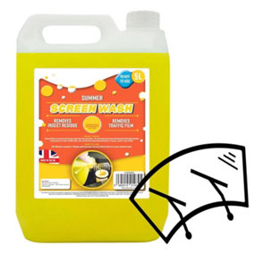 2 x 5L High Performance Yellow Summer Screen Wash Ready To Use