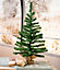 2 x 60cm Artificial Tabletop Christmas Tree In Natural Jute Bag Compact Xmas Tree