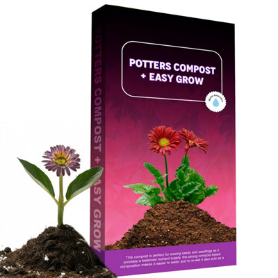 2 x 60L Easy Grow Potters Compost Seed Sowing Soil Bag For Planting, Ideal For Potting Promotes Stronger Roots