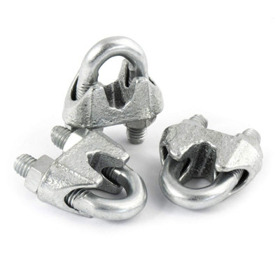 2 x 8 mm U Bolt Rope Clip Clamp Fixing Loose Ends of Wire, Jute and ...