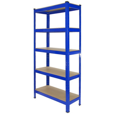 2 x 90cm T-Rax Heavy Duty Racking Metal Storage Shelving Units & Garage ...