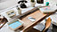 2 x A6 Cream Rattan Effect Storage Basket Tray Small Desk Tidy Office