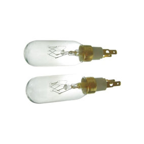2 x American Style T Click 40W 240V Fridge Freezer Bulb Lamp by Ufixt