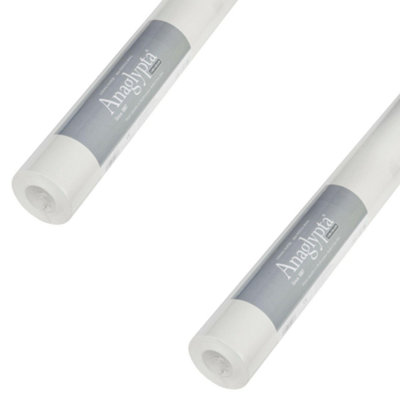 2 x Anaglypta 1200 Grade Lining Paper Wallpaper 2 Rolls DIY at B&Q
