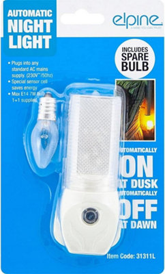 2 X Automatic Plug In Baby Safety Night Light Lamp Security Sensor + Spare Bulb Price Comparisons | Compare The Build