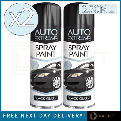 2 x AX Black Gloss Paint 250ml