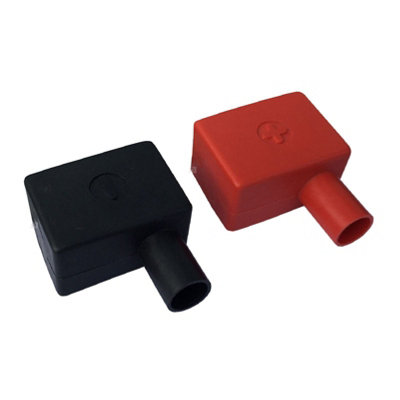 2 x Battery Terminal Boot Covers Negative Black (LH) and Positive Red (LH)