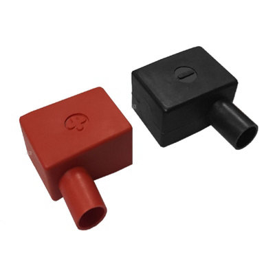 2 x Battery Terminal Boot Covers Positive Red (RH) and Negative Black (LH)