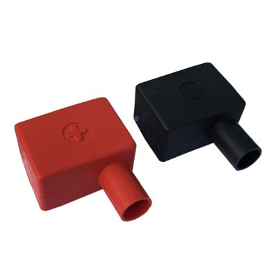 2 x Battery Terminal Covers Positive Red (LH) and Negative Black (LH) Insulation