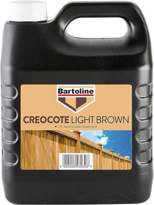 2 X Bellissimo Homes Creocote Light Brown Fence Treatment 4L