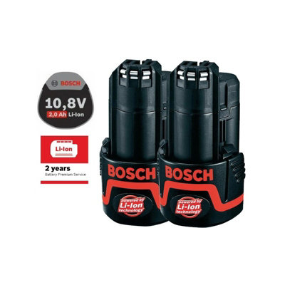 2 X Bosch 12v / 10.8v Lithium Ion 2.0ah Battery for GSR GDR GOP GWI GSA GSB GLI