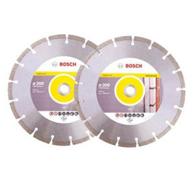 2 X Bosch 2608615032 Pro Universal Diamond Blade Cutting Disc Grinder 300mm 12"
