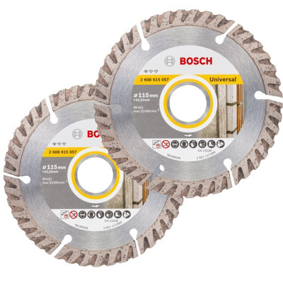 2 X Bosch Pro Universal Grinder Diamond Blade High Speed 4.5" 115mm x 22mm Bore