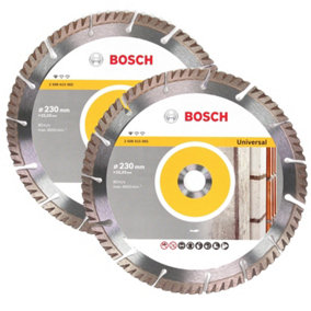 2 x Bosch Pro Universal Standard Diamond Grinding Blade Disc High Speed 9" 230mm
