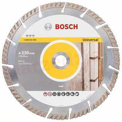 2 X Bosch Universal Diamond Blade 9" 230mm High Speed + Quick Change Locking Nut