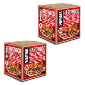 2 x Boxes 2.5kg Premium Pizza Oven Wood Pellets 100% Natural Odourless Chemical-Free Ooni