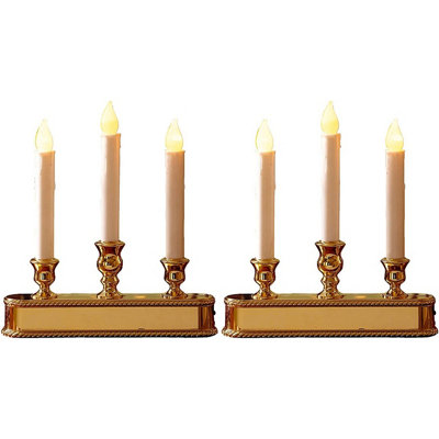 Electric candle lamp with deals sensor in brass