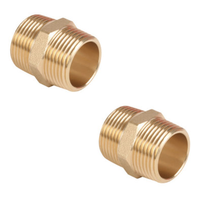 10 Pack 3/8 NPT Brass Internal Hex Head Socket Pipe Plugs - End Caps