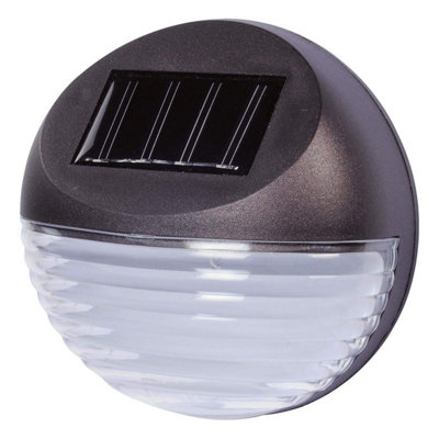 2 X Brown Decorative Wireless Garden Solar Lights - Weatherproof - Ideal For Fence Step Gutter Wall Lamps