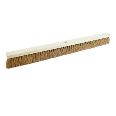 2 x Coco Soft Bristle 36" Long Handle Indoor Outdoor Sweeping Brush