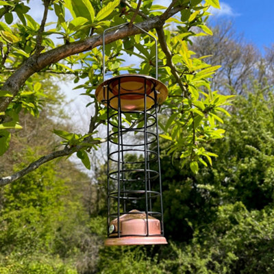 2 x Copper Style Hanging Bird Suet Fat Ball Feeder