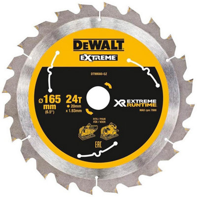 2 X Dewalt DT99560 165mm x 20mm 24T Extreme Runtime FlexVolt Plunge Saw Blades - 3