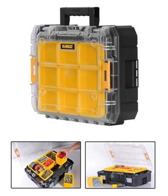 2 x Dewalt DWST1-71194 TStak V Clear Lid Stackable Tool Fixing Organiser Case - 8
