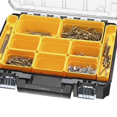 2 x Dewalt TStak V Clear Lid 10 Cup Stackable Tool Fixing