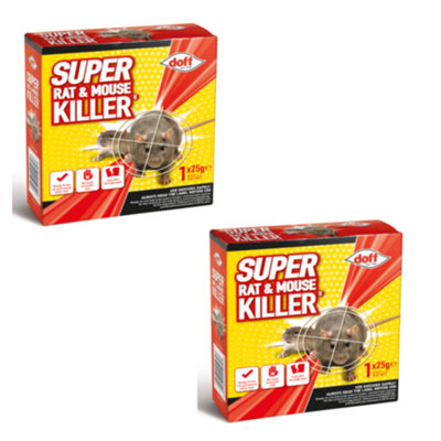 2 x Doff Super Rat And Mouse Killer 25g