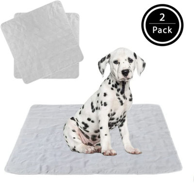 2 X Dog Pee Pads Puppy Training Pads Soft Surface Extra Thick Absorbent Core Washable 4 Layered Shed Proof DIY at B Q