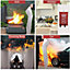 2 X Fire Blanket Home Safety 1m X 1m Quick Release Protection Kitchen Office Bag