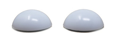 2 x fiXte Door Stop Bumpers Available in Black or White Rubber Wall Self Adhesive 32mm x 12mm (White)