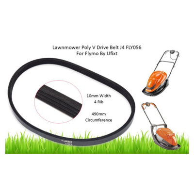 x Flymo Lawnmower Poly V Drive Belt FLY056/FL267 by Ufixt