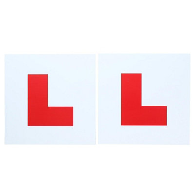 2 x Full Magnetic L Plates Learner Driver Car Badge Road Legal