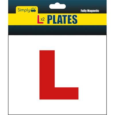 2 X Unbranded Magnetic Exterior L Plates – Secure & Safe For New Drivers (Pair)