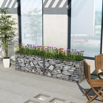 2 x Gabion Stone Wire dia 4mm Mesh size 10 x 5cm Galvanized 100 x 30 x 30cm GGB233 (2 x GGB133)