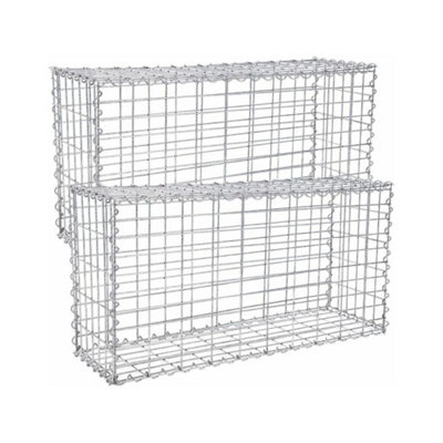 2 x Gabion Stone Wire dia 4mm Mesh size 10 x 5cm Galvanized 100 x 50 x 30cm GGB253 (2 x GGB153) - 5
