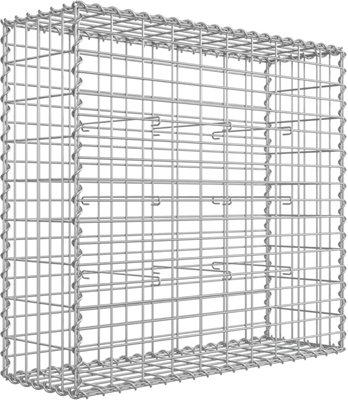 2 x Gabion Stone Wire dia 4mm Mesh size 10 x 5cm Galvanized 100 x 95 x 30cm GGB293 (2 x GGB193) - 3