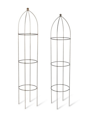 2 x Garden Trading Barrington Obelisk Plant Supports Raw Metal - 4