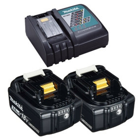 Black and Decker Genuine 18v Twin Li-ion Battery and Charger Pack 1.5ah