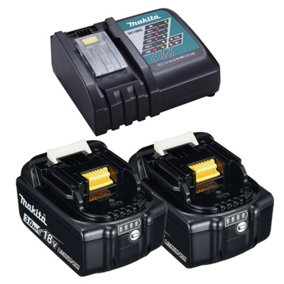 2 x Genuine Makita 18V 3.0Ah LXT Lithium Battery BL1830 + DC18RC Fast Charger