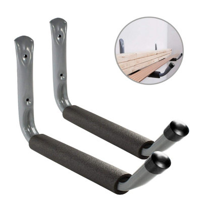 2 x Giant Heavy Duty Padded Storage Hooks 370mm Wall Mounted