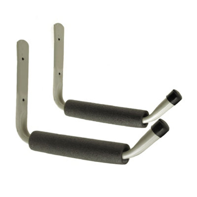 Juformin Heavy Duty Utility Haken voor Garage Opslag Utility Haken Wandmontage, Garage Haken Heavy Duty, Garage Wandhaken, Slanghouder, Fietshaken, Ladderhaken, Bladblazer Hanger (2 klein & 2 Medium