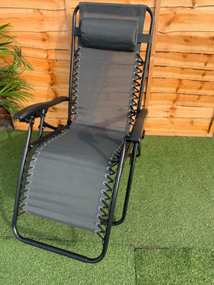 2 x Grey Zero Gravity Chair Lounger - 5