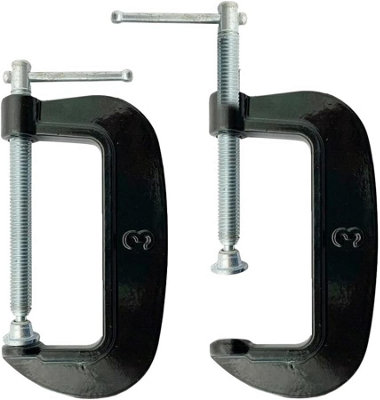 2 X Heavy Duty G Clamp Iron Clamps 2 Inch Wood Working Welding Support Tool Diy