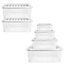 2 x Heavy Duty Multipurpose 32 Litre Home Office Clear Plastic Storage Containers With Lids