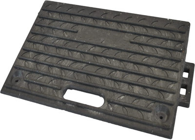 2 x Heavy Duty Portable Non-Slip Rubber Threshold Kerb Ramps - 4
