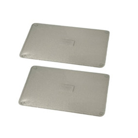 2 x Hob Cover Tempered Glass Worktop Saver Frosted 52x30