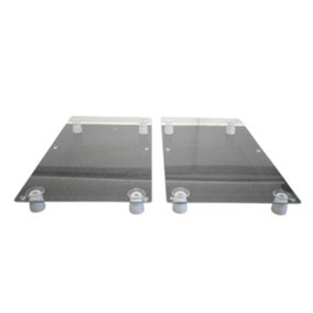 2 x Hob Cover Tempered Glass Worktop Saver with 8X Feets 30x52