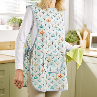 2 x Household Tabards with Central Pocket - Plain Pale Blue & Tree ...